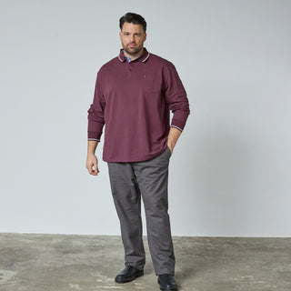 North Latitude / North Latitude Denim SUPERFLEX POLO T-SHIRT LS Polo LS 0370 Aubergine