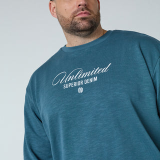 North Latitude / North Latitude Denim SWEAT NECKMOON Sweatshirt 0575 Petrol Blue
