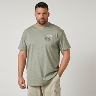 North Latitude / North Latitude Denim Striped T-Shirt T-shirt 0660 Olive Green