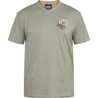 North Latitude / North Latitude Denim Striped T-Shirt T-shirt 0660 Olive Green