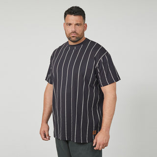 North Latitude / North Latitude Denim Striped T-Shirt T-shirt 0099 Black