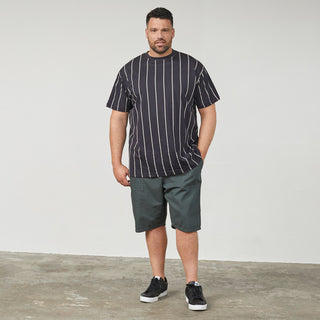North Latitude / North Latitude Denim Striped T-Shirt T-shirt 0099 Black