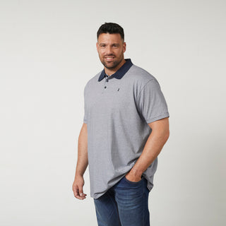 North Latitude / North Latitude Denim Striped yarn dyed polo Polo SS 0580 Navy Blue