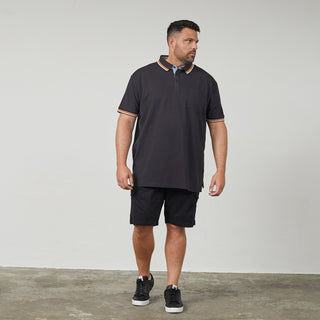 North Latitude / North Latitude Denim Superflex pique Polo Polo SS 0099 Black