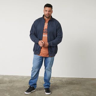 North Latitude / North Latitude Denim Sweat Cardigan Peached Sweatshirt 0580 Navy Blue