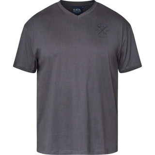 North Latitude / North Latitude Denim T-SHIRT V NECK T-shirt 0080 Dark Grey Charcole