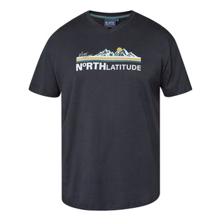 North Latitude / North Latitude Denim T-SHIRT V NECK SS T-shirt 0099 Black