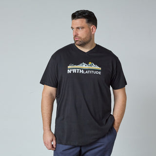 North Latitude / North Latitude Denim T-SHIRT V NECK SS T-shirt 0099 Black