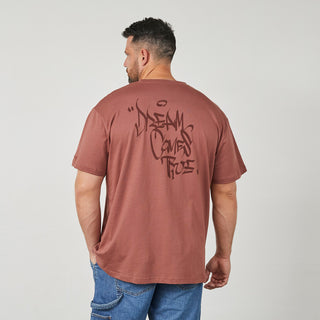 North Latitude / North Latitude Denim T-Shirt With Back Print T-shirt 0740 Cognac Brown