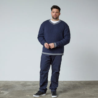 North Latitude / North Latitude Denim V-NECK KNIT Knit 0580 Navy Blue