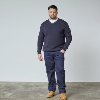 North Latitude / North Latitude Denim V-NECK PINEAPPLE KNIT Sweater 0580 Navy Blue