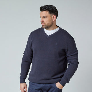 North Latitude / North Latitude Denim V-NECK PINEAPPLE KNIT Sweater 0580 Navy Blue