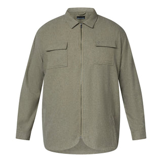 North Latitude / North Latitude Denim WOOL MIX ZIP OVERSHIRT Overshirt 0732 Dark Sand